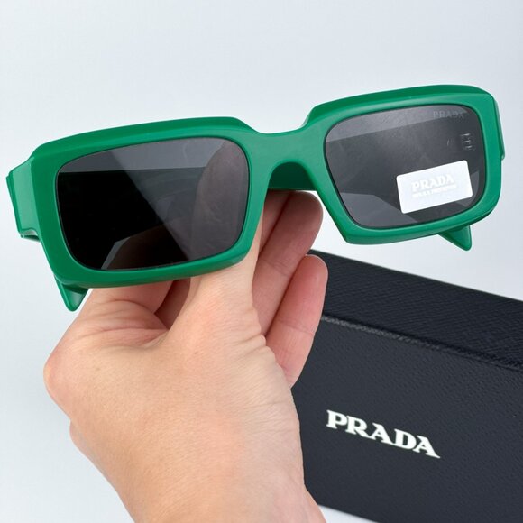 Prada PR27ZS 11L08Z BRAND NEW Sunglasses Mango Dark Grey Square Unisex - Picture 2 of 13